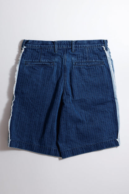 FUNDAMENTAL SIDE OBI SHORT PANTS 3YR WASH-INDIGO