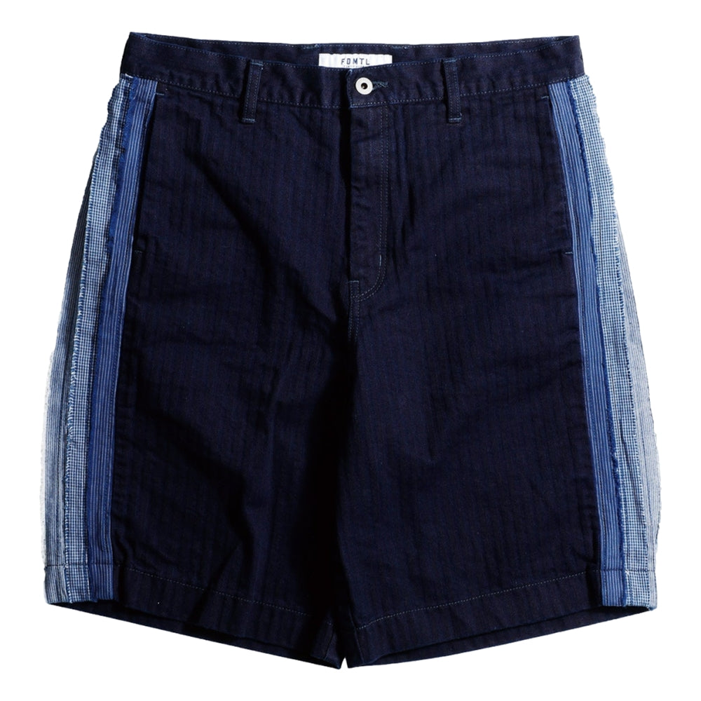 FUNDAMENTAL SIDE OBI SHORT PANTS RINSE-INDIGO