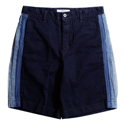 FUNDAMENTAL SIDE OBI SHORT PANTS RINSE-INDIGO