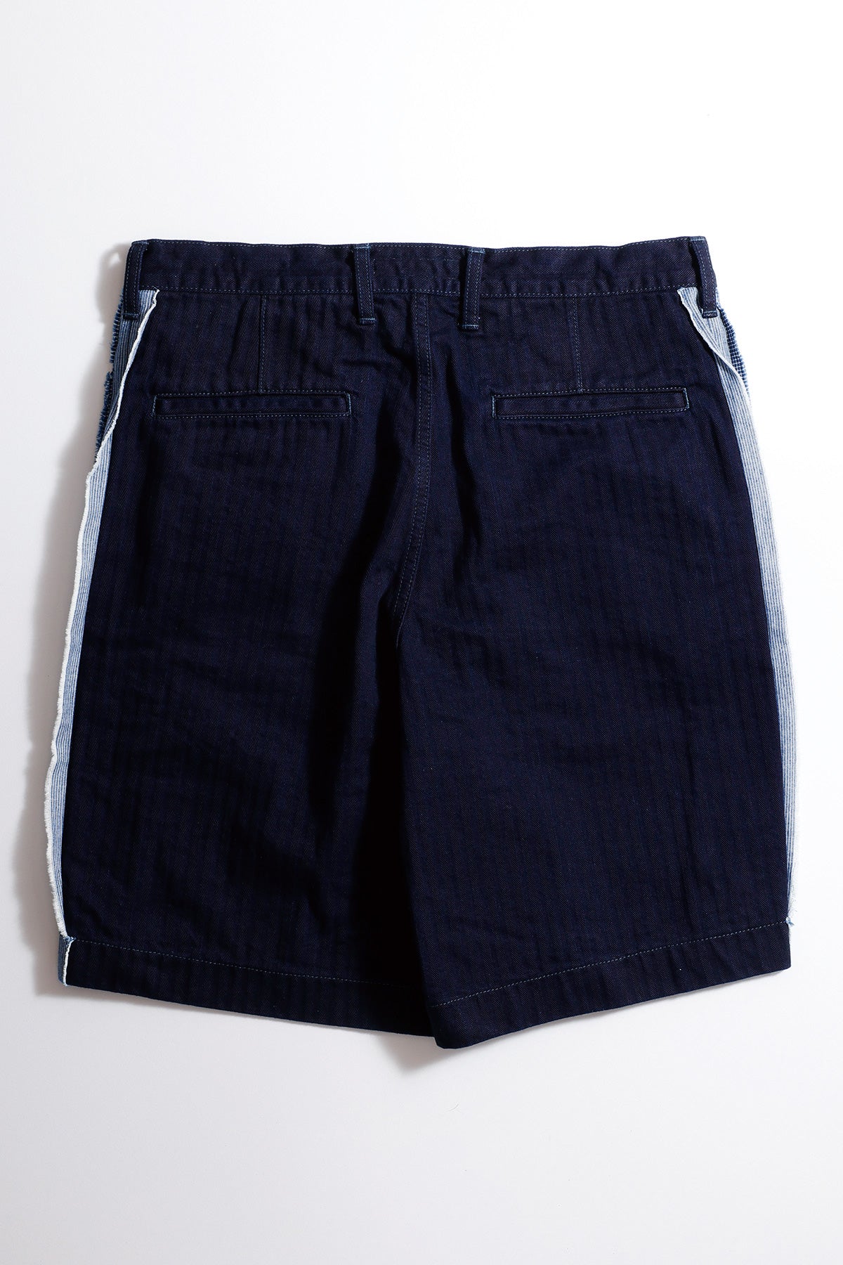 FUNDAMENTAL SIDE OBI SHORT PANTS RINSE-INDIGO