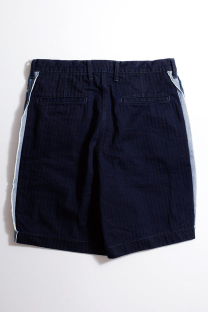 FUNDAMENTAL SIDE OBI SHORT PANTS RINSE-INDIGO