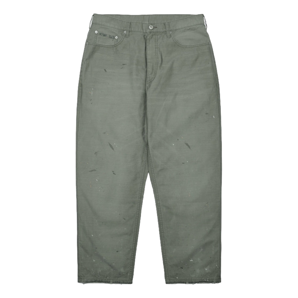 MADNESS SLUBBY DIRTY WIDE PANTS v2-DUSTY OLIVE