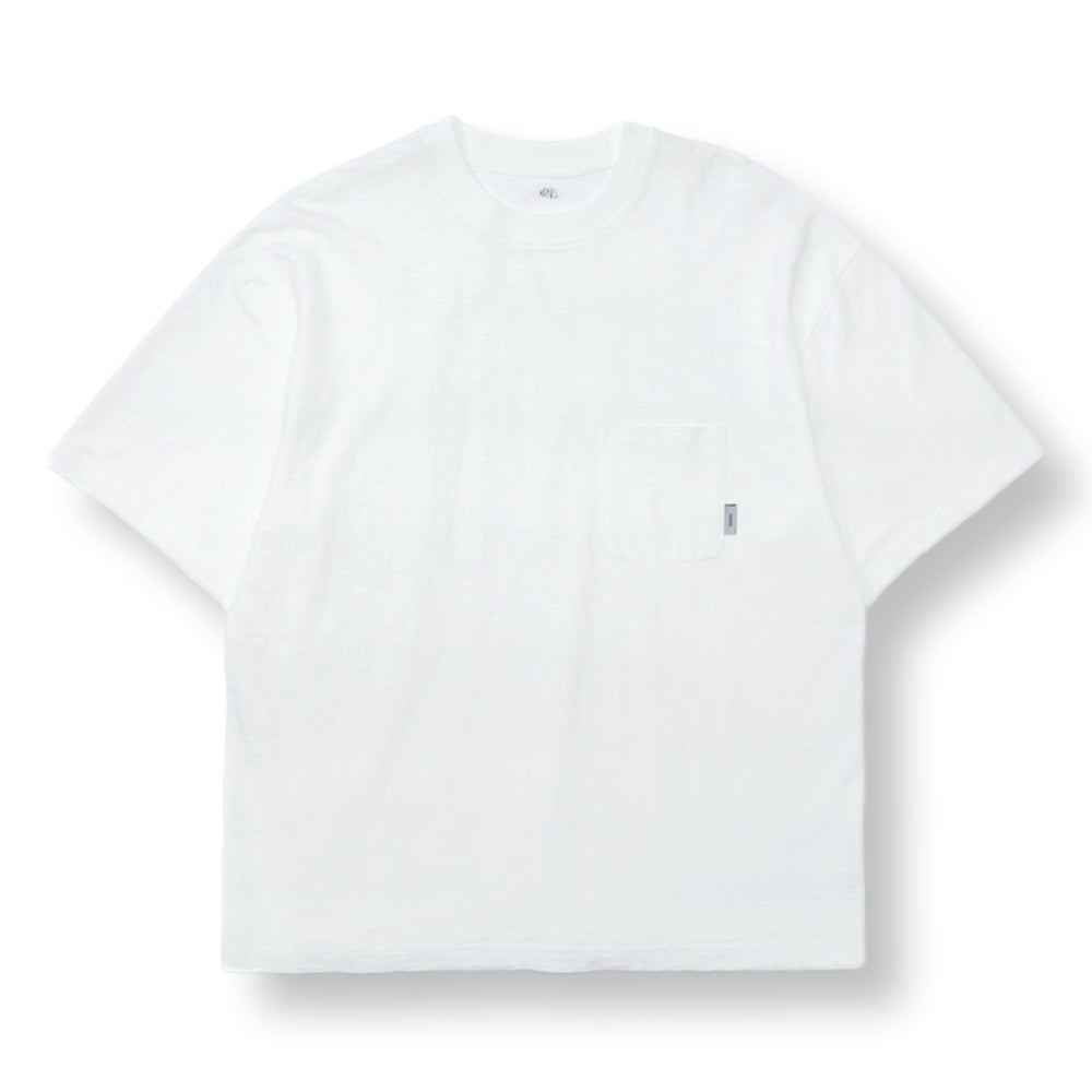 MADNESS SLUB POCKET TEE-WHITE