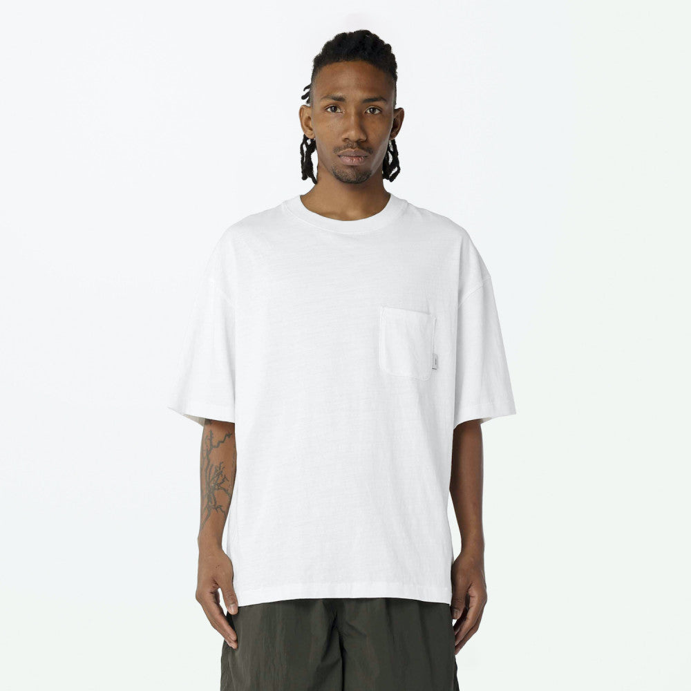 MADNESS SLUB POCKET TEE-WHITE