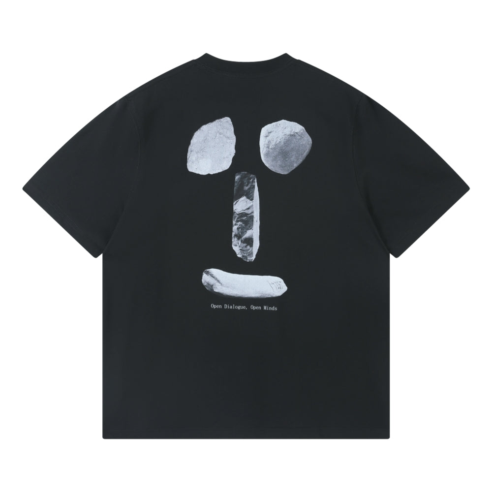 OPEN DIALOGUE SMILE TEE-BLACK