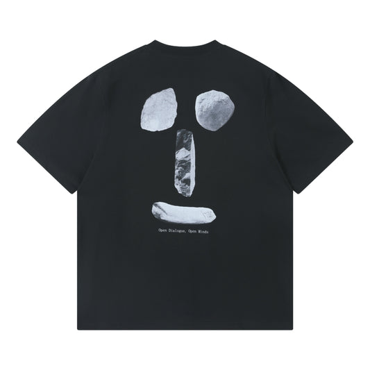 OPEN DIALOGUE SMILE TEE-BLACK