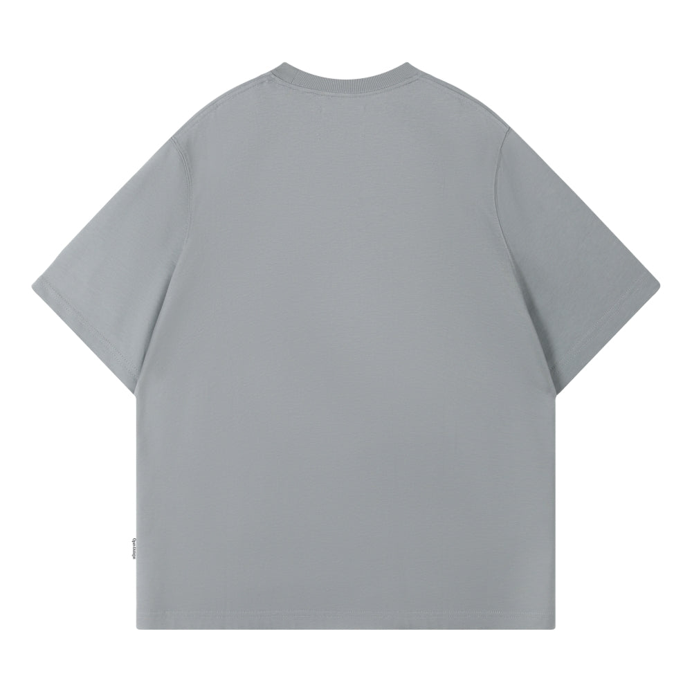 OPEN DIALOGUE SM LOGO TEE-LIGHT GREY