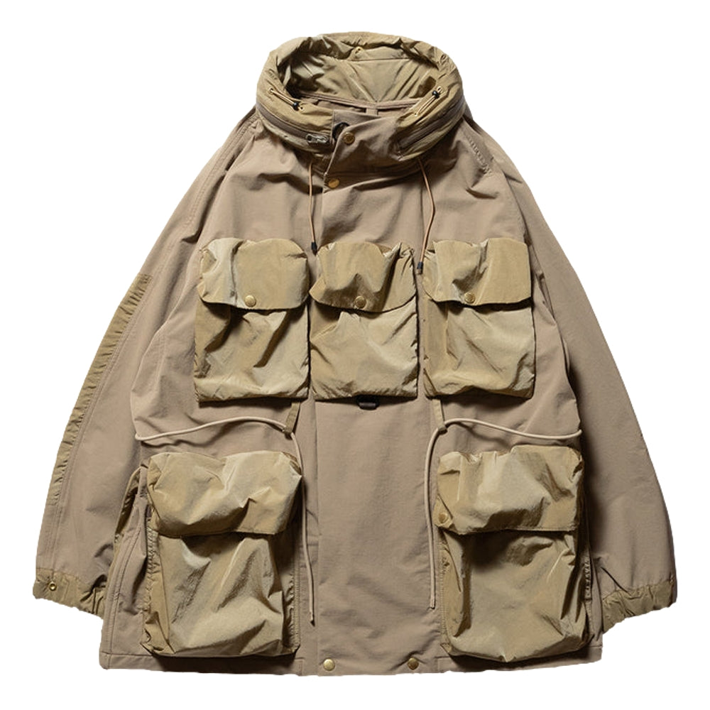 NORBIT SOFT SHELL DOUBLE ACTION STAND COLLAR HIKERS JACKET-BEIGE