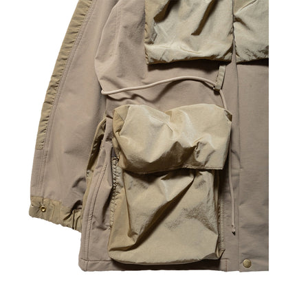 NORBIT SOFT SHELL DOUBLE ACTION STAND COLLAR HIKERS JACKET-BEIGE