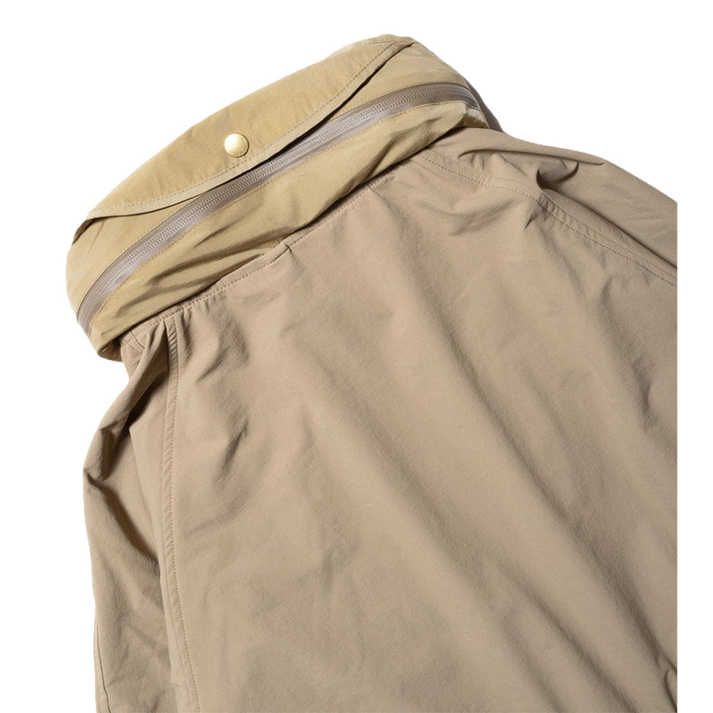 NORBIT SOFT SHELL DOUBLE ACTION STAND COLLAR HIKERS JACKET-BEIGE
