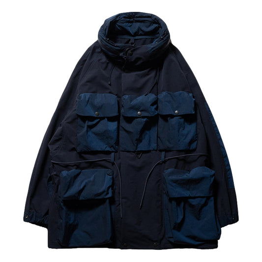 NORBIT SOFT SHELL DOUBLE ACTION STAND COLLAR HIKERS JACKET-NAVY
