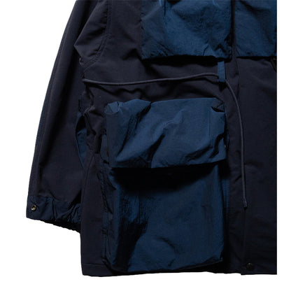 NORBIT SOFT SHELL DOUBLE ACTION STAND COLLAR HIKERS JACKET-NAVY