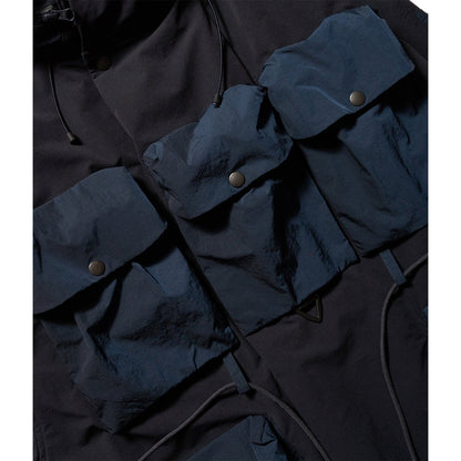 NORBIT SOFT SHELL DOUBLE ACTION STAND COLLAR HIKERS JACKET-NAVY