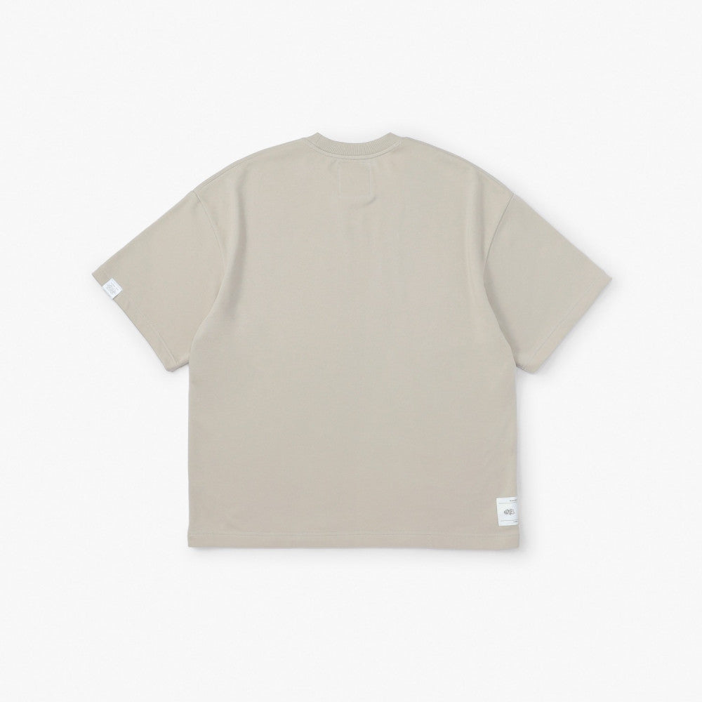 MADNESS SOLID CREW TEE. BOXY-BEIGE