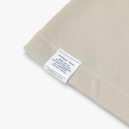 MADNESS SOLID CREW TEE. BOXY-BEIGE