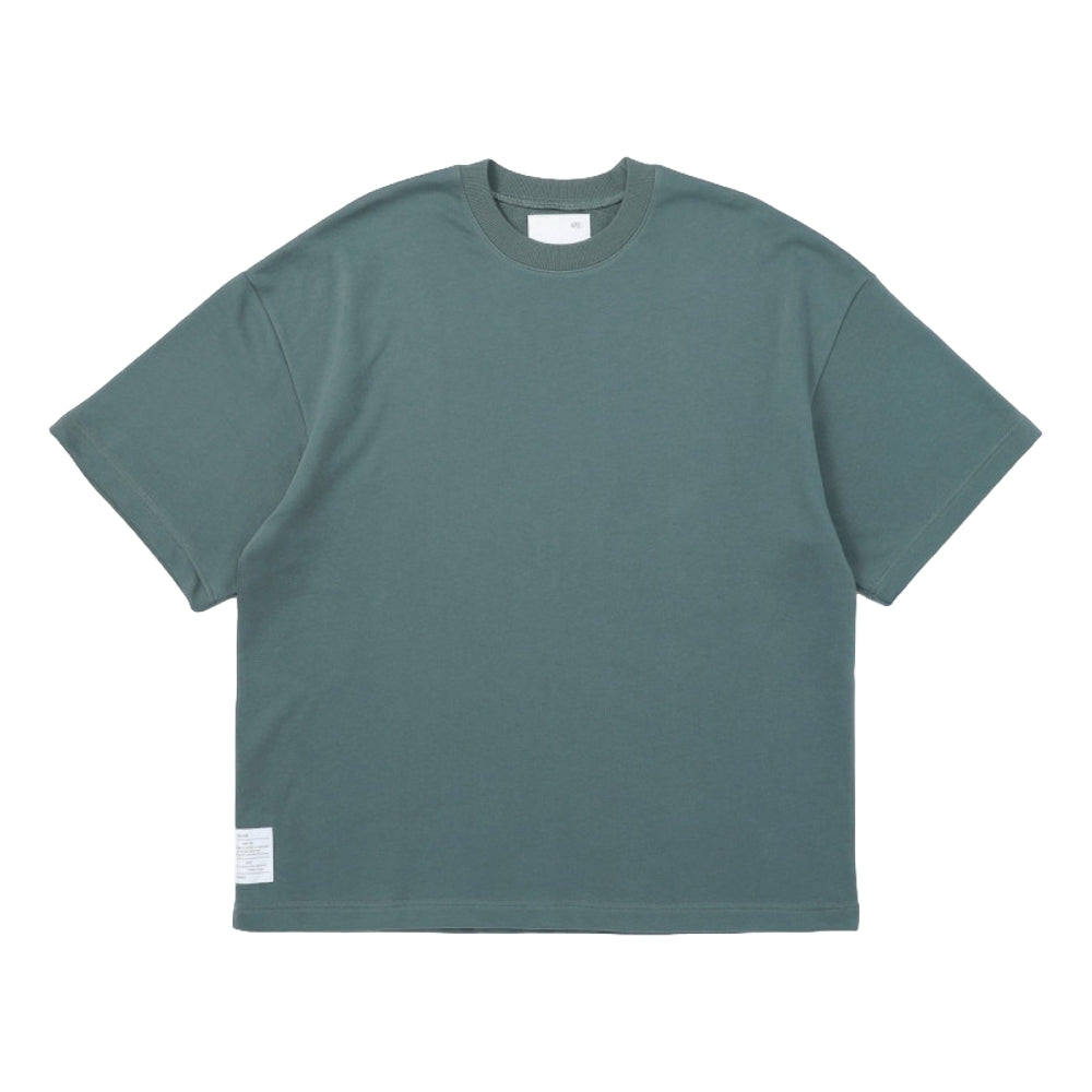 MADNESS SOLID CREW TEE. BOXY-SOMKE GREEN