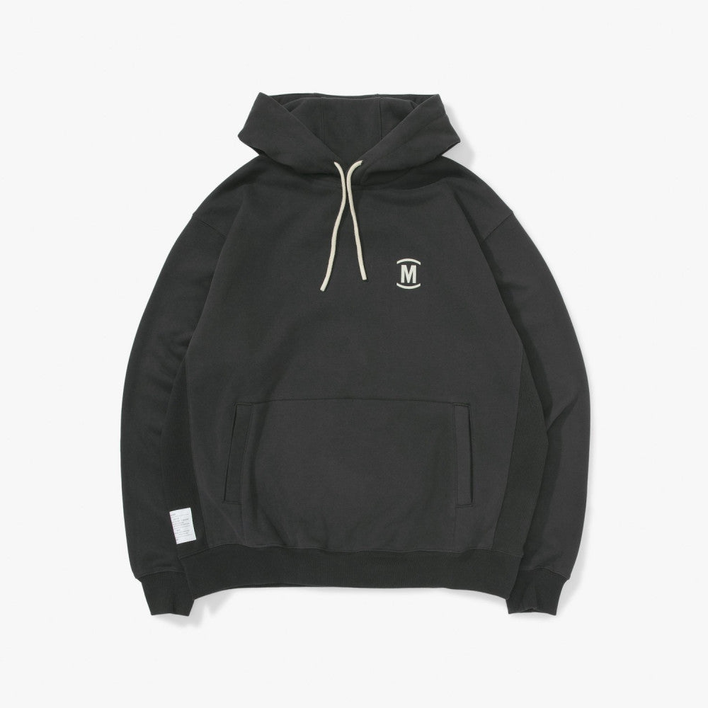 MADNESS SOLID HOODIE. BOXY-CHARCOAL
