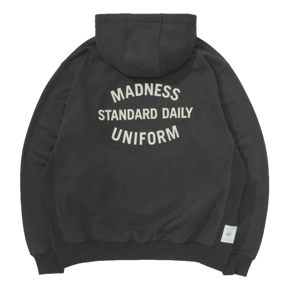 MADNESS SOLID HOODIE. BOXY-CHARCOAL