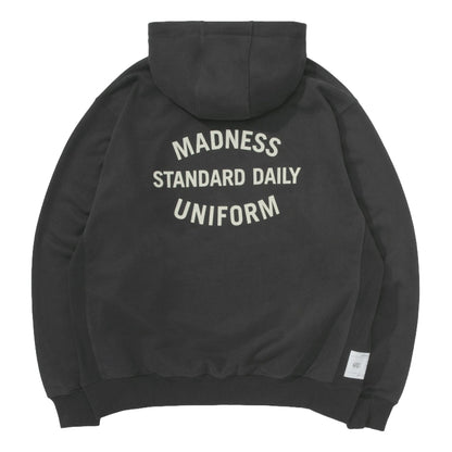 MADNESS SOLID HOODIE. BOXY-CHARCOAL