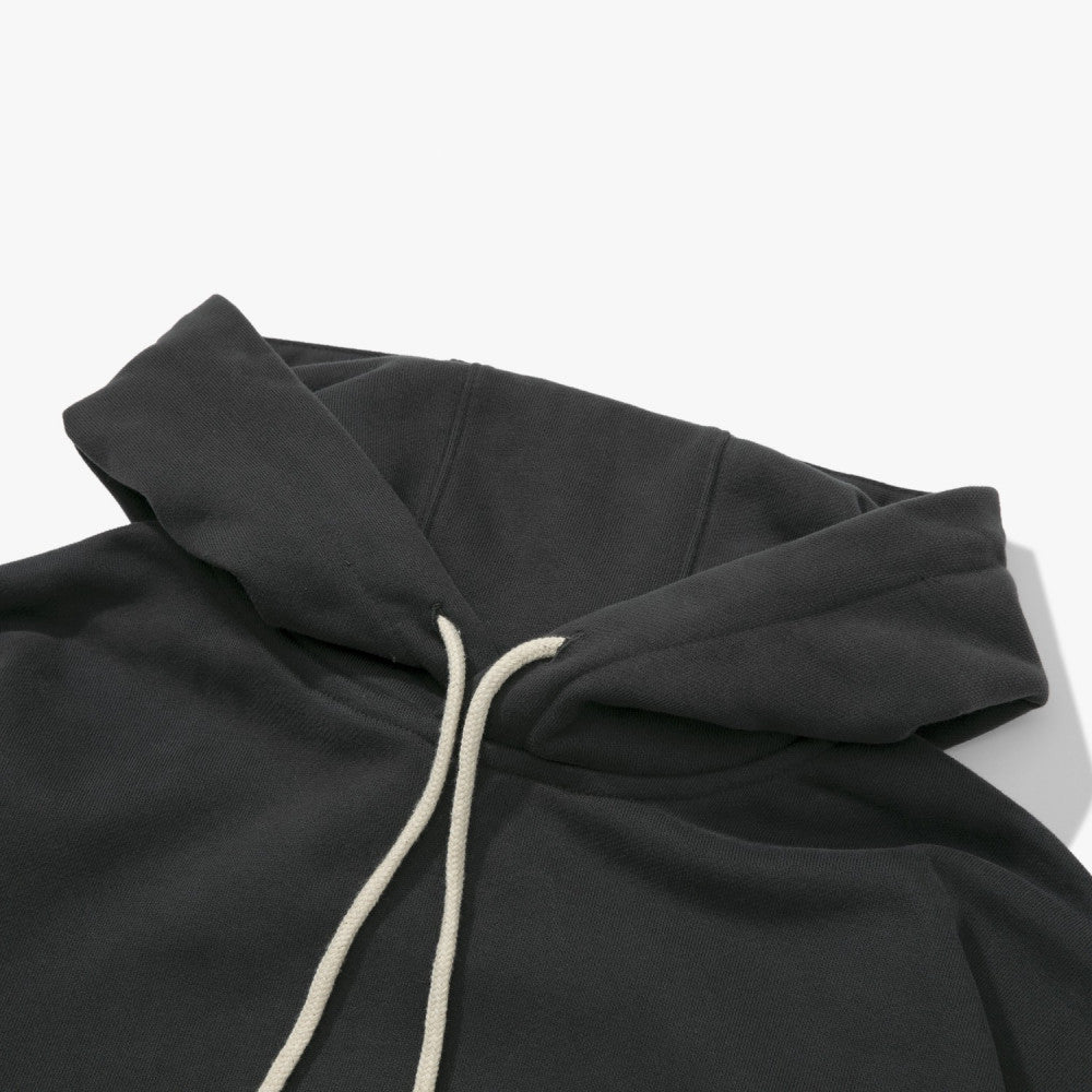 MADNESS SOLID HOODIE. BOXY-CHARCOAL