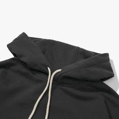 MADNESS SOLID HOODIE. BOXY-CHARCOAL