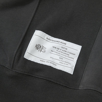 MADNESS SOLID HOODIE. BOXY-CHARCOAL