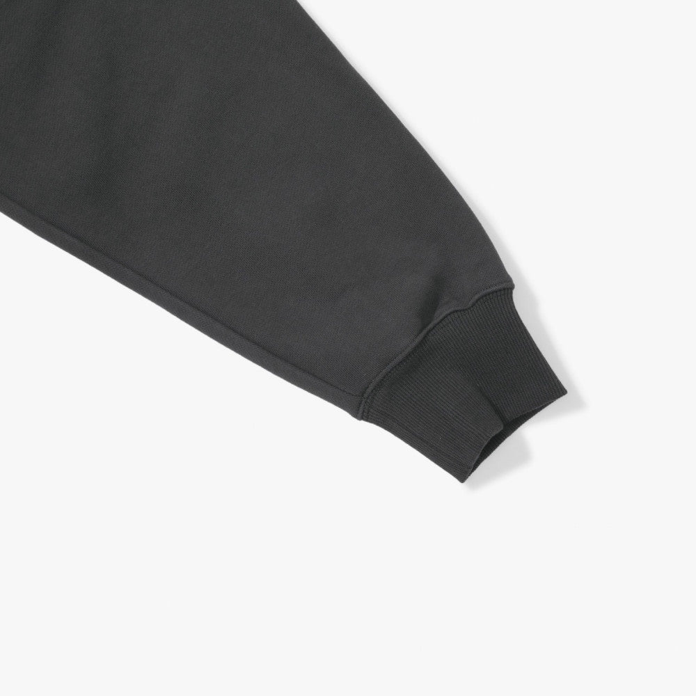 MADNESS SOLID HOODIE. BOXY-CHARCOAL