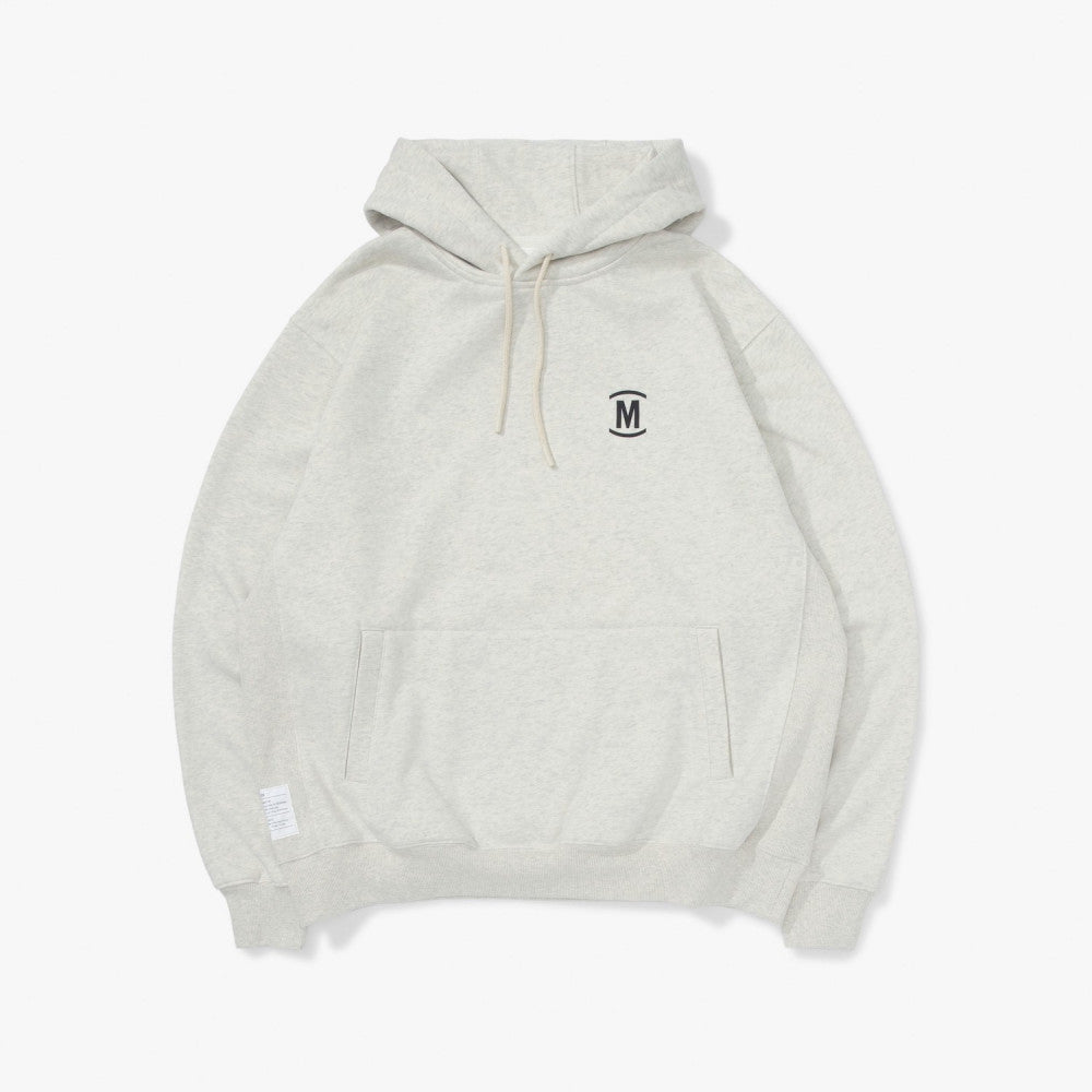 MADNESS SOLID HOODIE. BOXY-OATMEAL