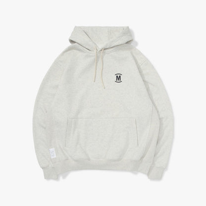 MADNESS SOLID HOODIE. BOXY-OATMEAL