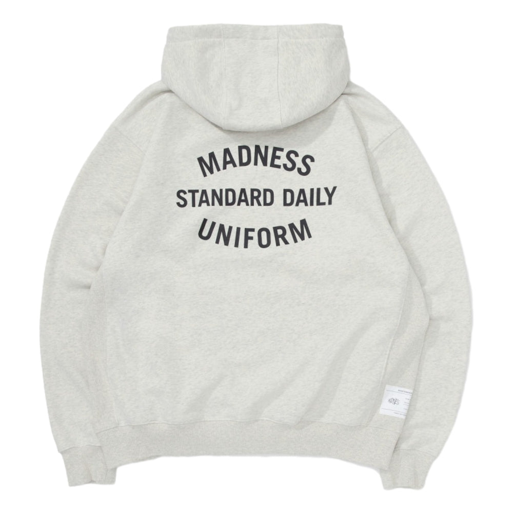 MADNESS SOLID HOODIE. BOXY-OATMEAL