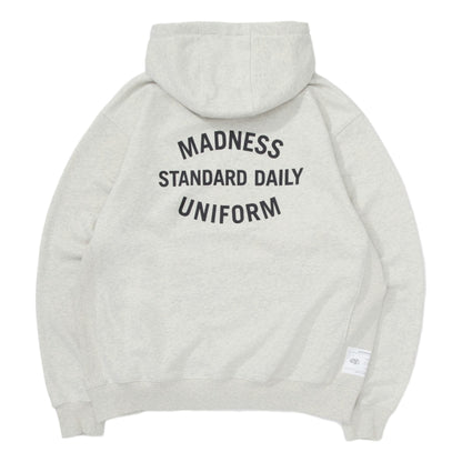 MADNESS SOLID HOODIE. BOXY-OATMEAL