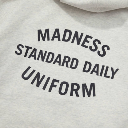 MADNESS SOLID HOODIE. BOXY-OATMEAL
