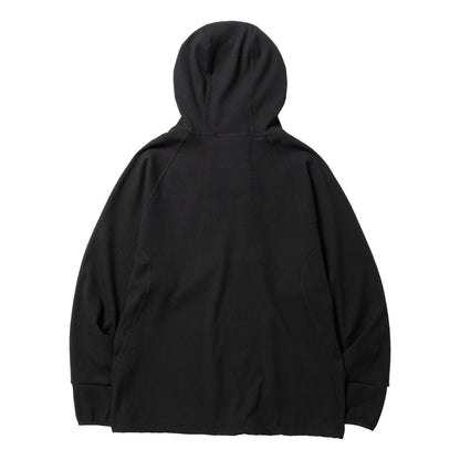 MEANSWHILE SOLOTEX WAFFLE BALACLAVA HOODIE-BLACK
