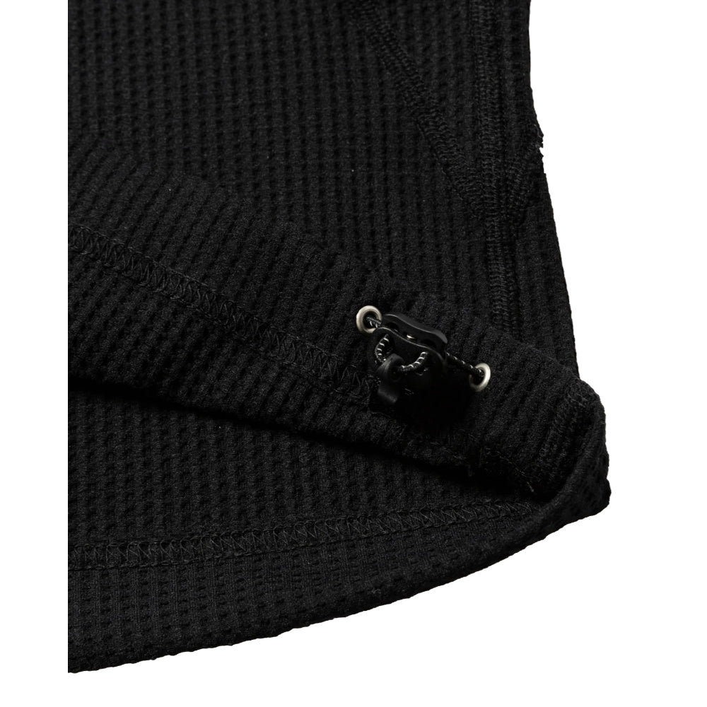 MEANSWHILE SOLOTEX WAFFLE BALACLAVA HOODIE-BLACK
