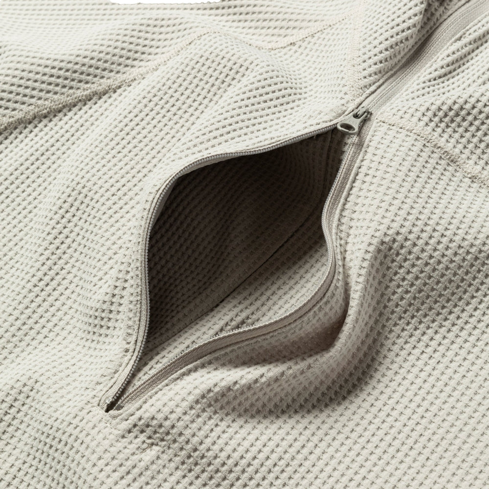 MEANSWHILE SOLOTEX WAFFLE BALACLAVA HOODIE-GREY