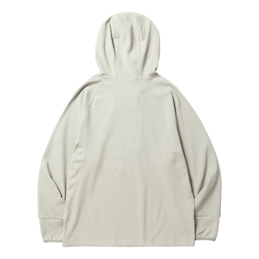 MEANSWHILE SOLOTEX WAFFLE BALACLAVA HOODIE-GREY