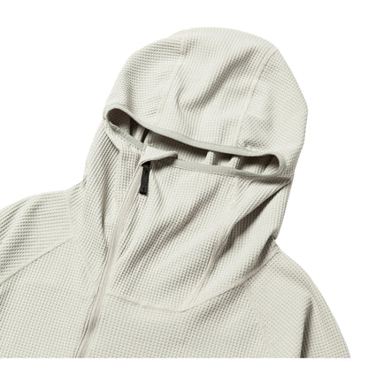 MEANSWHILE SOLOTEX WAFFLE BALACLAVA HOODIE-GREY