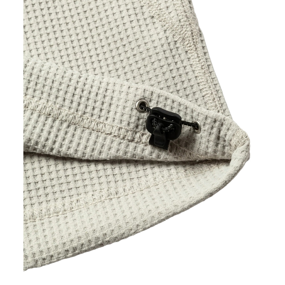 MEANSWHILE SOLOTEX WAFFLE BALACLAVA HOODIE-GREY