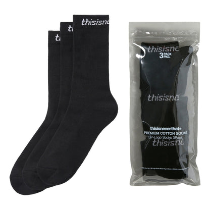 THIS IS NEVER THAT SP-LOGO SOCKS 3PACK-BLACK