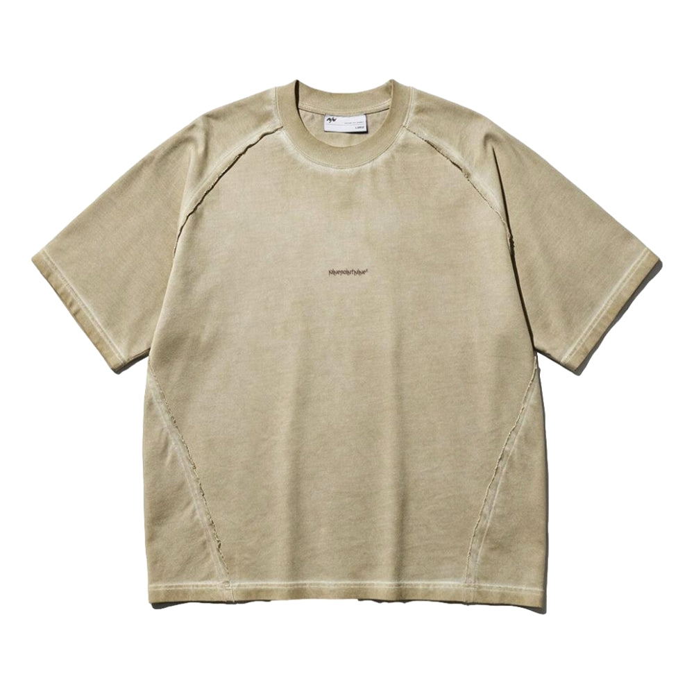 NINE POINT NINE SPIRAL LOGO S/S TEE-TAN