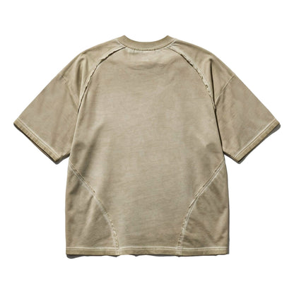 NINE POINT NINE SPIRAL LOGO S/S TEE-TAN