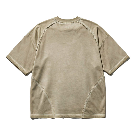 NINE POINT NINE SPIRAL LOGO S/S TEE-TAN