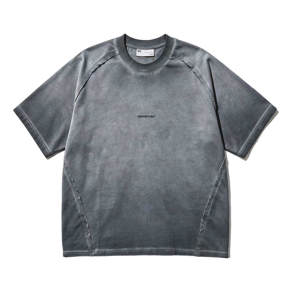 NINE POINT NINE SPIRAL LOGO S/S TEE-GREY
