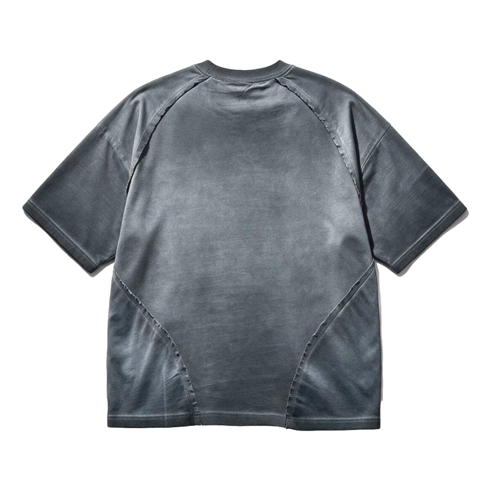 NINE POINT NINE SPIRAL LOGO S/S TEE-GREY