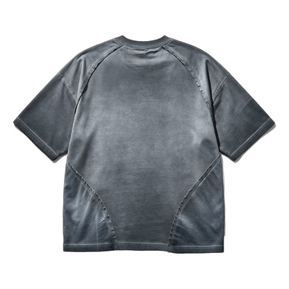 NINE POINT NINE SPIRAL LOGO S/S TEE-GREY