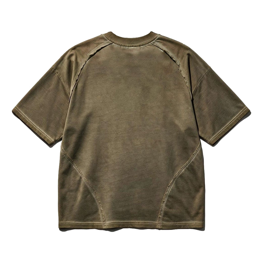 NINE POINT NINE SPIRAL LOGO S/S TEE-OLIVE