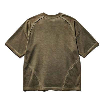 NINE POINT NINE SPIRAL LOGO S/S TEE-OLIVE