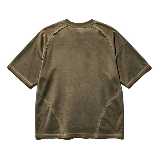 NINE POINT NINE SPIRAL LOGO S/S TEE-OLIVE