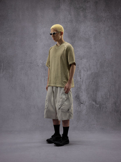 NINE POINT NINE SPIRAL LOGO S/S TEE-TAN