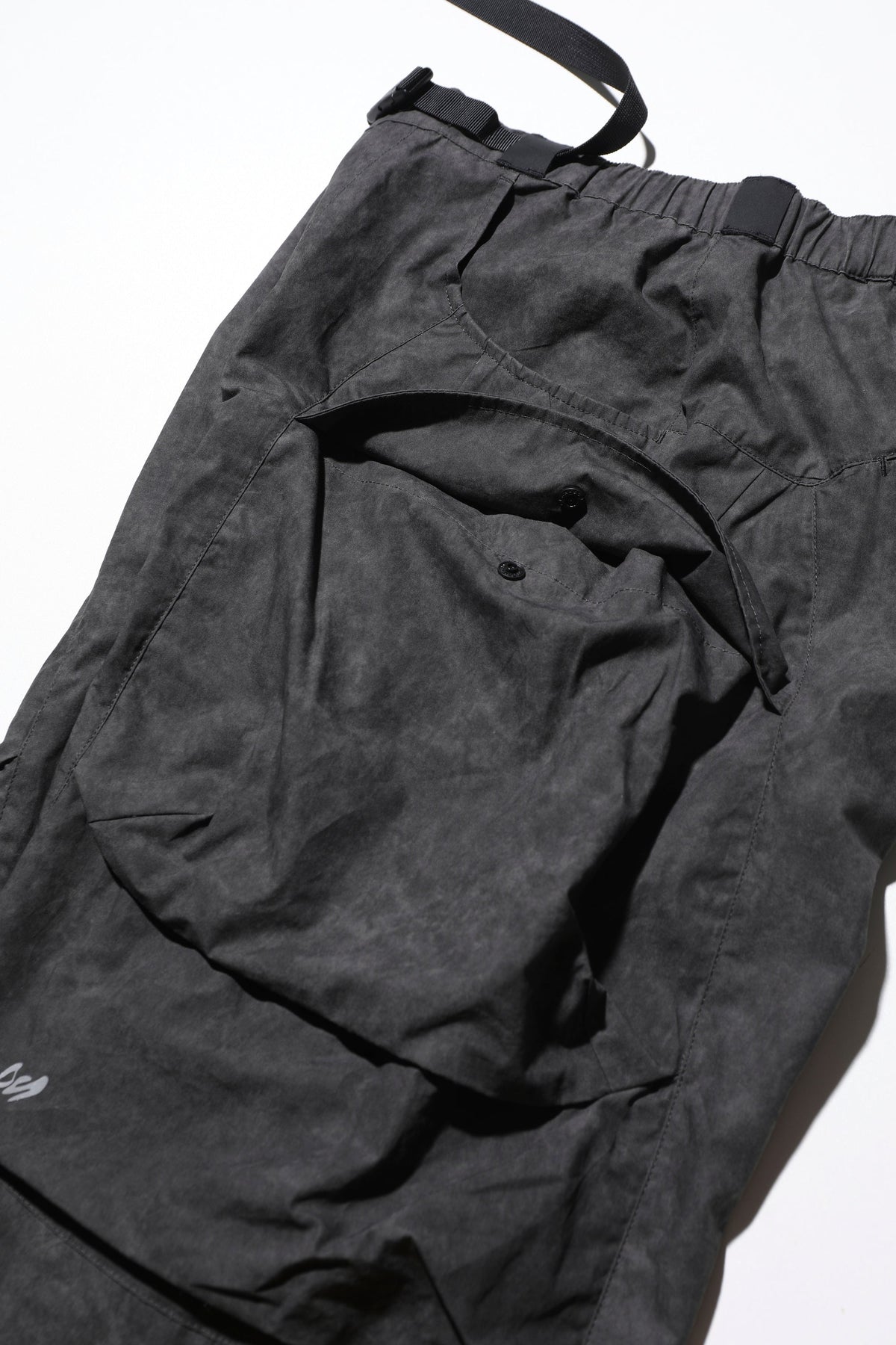 NINE POINT NINE SPIRAL MULTI POCKET FIELD PANTS-BLACK